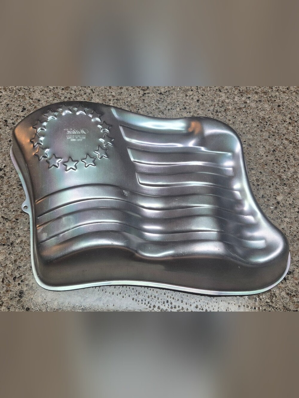 Vtg 1974 Wilton American Waving Flag Cake Pan Mold Patriotic 502-283 Betsy Ross